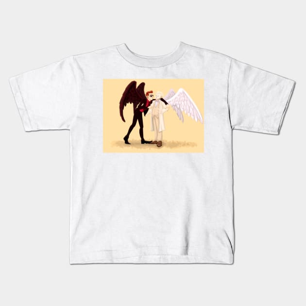 Hey, Angel (wing vers.) Kids T-Shirt by Bribritenma